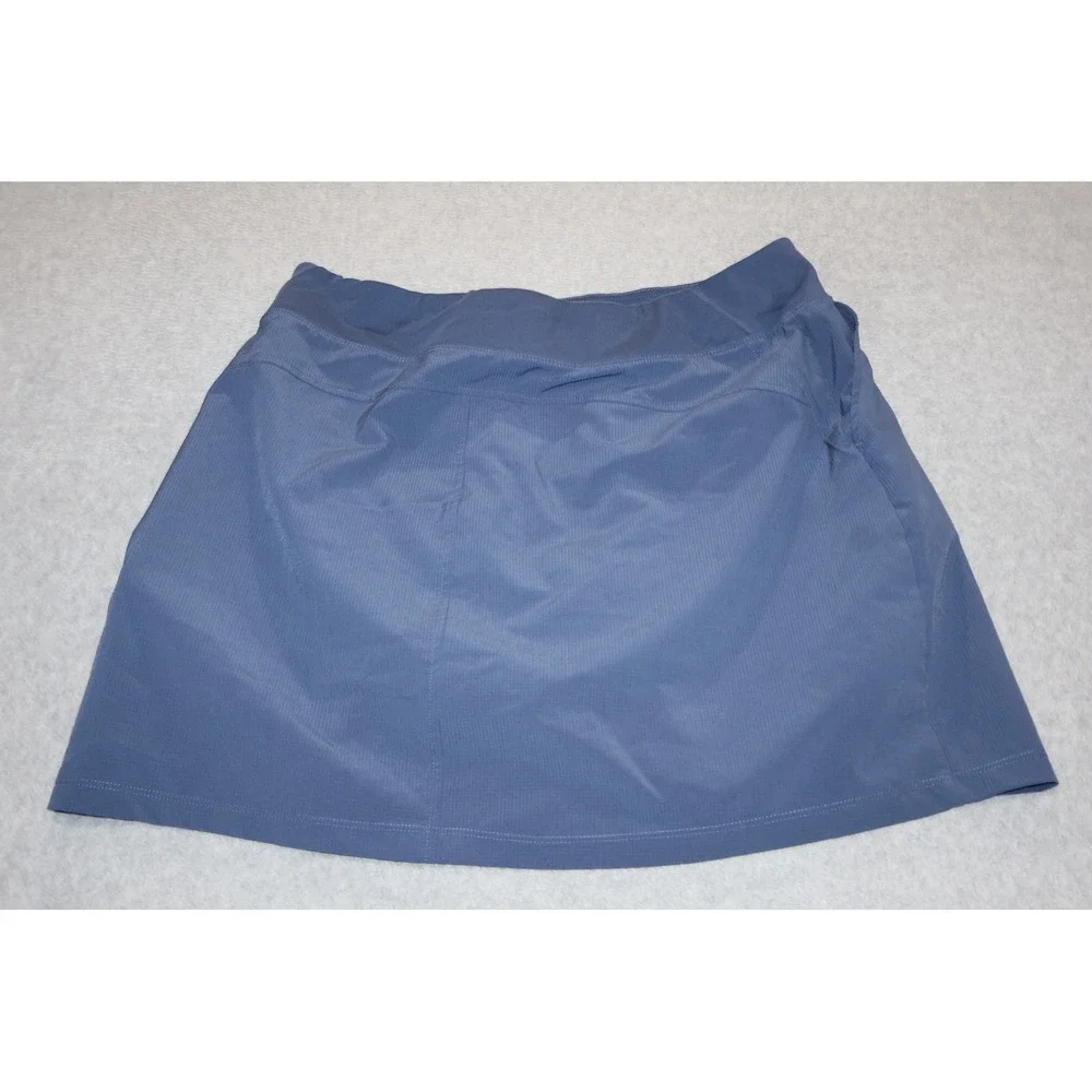 Orvis Lined Skort Skirt Shorts Women Large Blue Active Outdoor Hiking Athletic